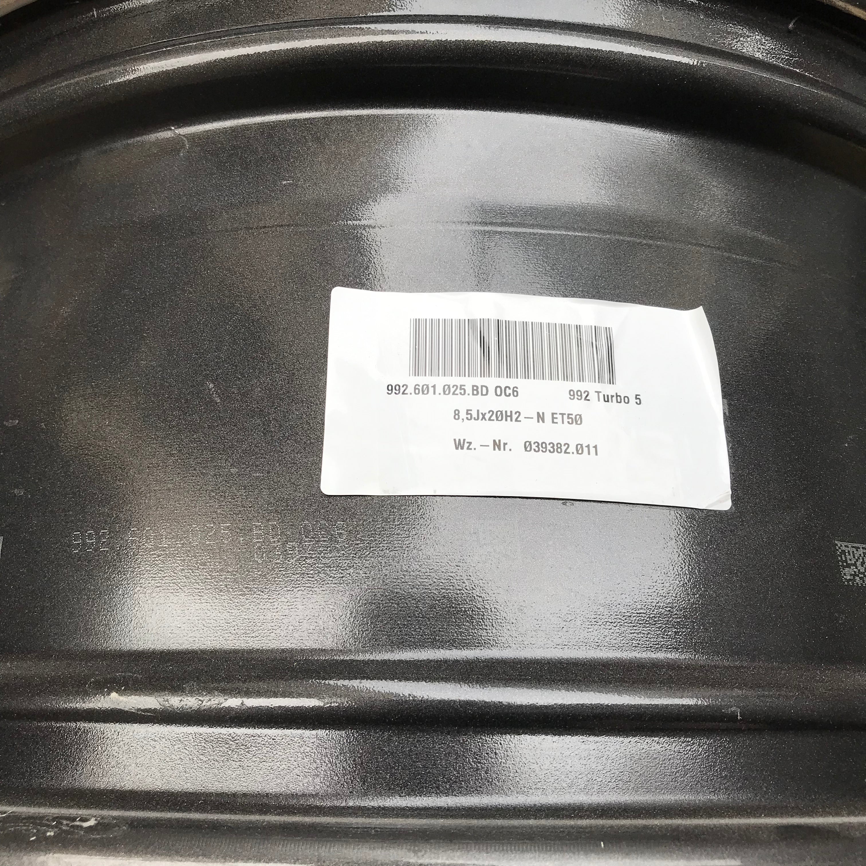 Porsche 911 original 20-inch front and 21-inch rear wheels